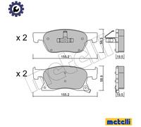 BRAKE PAD SET DISC BRAKE 22-1114-0 FOR VAUXHALL ASTRA/Mk/VII OPEL 3cyl 1.4L 4cyl