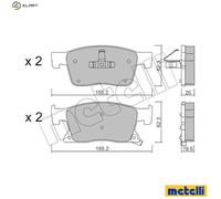 New Brake Pad Set, disc brake for OPEL VAUXHALL:ASTRA K,ASTRA Mk VII 13478301