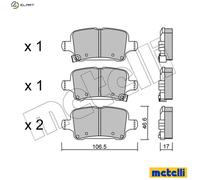 BRAKE PAD SET DISC BRAKE 22-1116-0 FOR VAUXHALL ASTRA/Mk/VII OPEL 3cyl 1.4L 4cyl