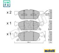 BRAKE PAD SET DISC BRAKE 22-1117-0 FOR FORD USA YMCA/YLCA/BCCA/BCCB 2.0L 4cyl