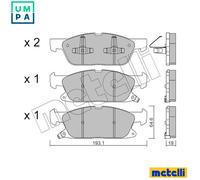 BRAKE PAD SET DISC BRAKE 22-1117-0 FOR FORD USA YMCA/YLCA/BCCB/BCCA 2.0L 4cyl