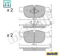 BRAKE PAD SET DISC BRAKE 22-1120-0 FOR VOLVO B4204T14/4204T18 2.0L 4cyl XC40