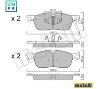Brake pads 22-1123-0 METELLI for LAND ROVER JAGUAR
