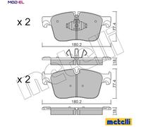 Brake pads 22-1124-0 METELLI for JAGUAR LAND ROVER