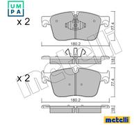 Brake pads 22-1124-0 METELLI for JAGUAR LAND ROVER