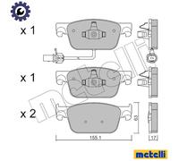 BRAKE PAD SET DISC BRAKE 22-1125-0 FOR AUDI A4/Allroad A5/Sportback DEUA 2.0L A4
