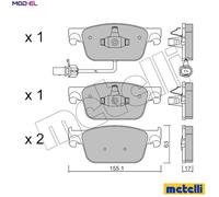 BRAKE PAD SET DISC BRAKE 22-1125-0 FOR AUDI A4/Allroad A5/Sportback DEUA 2.0L A4