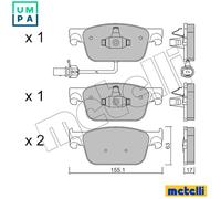 BRAKE PAD SET DISC BRAKE 22-1125-0 FOR AUDI A4/Allroad A5/Sportback DEUA 2.0L A4