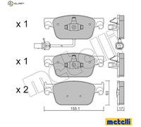 BRAKE PAD SET DISC BRAKE 22-1125-0 FOR AUDI A4/Allroad A5/Sportback DEUA 2.0L A4