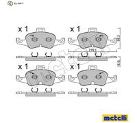 METELLI 22-1127-1 Brake pad set