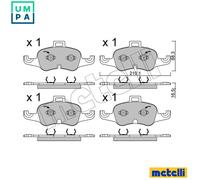 METELLI 22-1127-1 Brake pad set