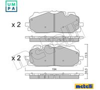 BRAKE PAD SET DISC BRAKE 22-1128-0 FOR VW AUDI A4 Q5/SUV A5/Convertible A6 A7