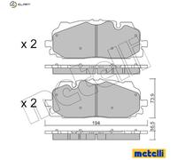 BRAKE PAD SET DISC BRAKE 22-1128-0 FOR VW AUDI A4 Q5/SUV A5/Convertible A6 A7
