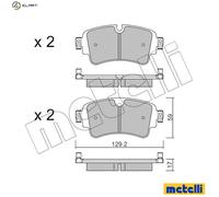 Brake pads 22-1129-0 METELLI for AUDI VW