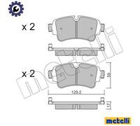 BRAKE PAD SET DISC BRAKE 22-1129-0 FOR VW AUDI A4/Allroad Q5/SUV A5/Sportback