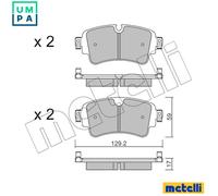 Brake pads 22-1129-0 METELLI for AUDI VW
