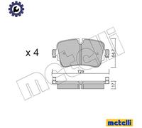 BRAKE PAD SET DISC BRAKE 22-1130-0 FOR VW AUDI A6/Allroad A7/Sportback Q7/SUV