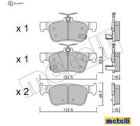 BRAKE PAD SET DISC BRAKE 22-1131-0 FOR HONDA CIVIC/X/Hatchback P10A4 1.0L 3cyl