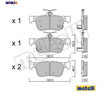 BRAKE PAD SET DISC BRAKE 22-1131-0 FOR HONDA CIVIC/X/Hatchback P10A4 1.0L 3cyl