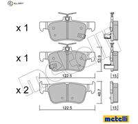 BRAKE PAD SET DISC BRAKE 22-1131-0 FOR HONDA CIVIC/X/Hatchback P10A4 1.0L 3cyl