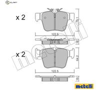 BRAKE PAD SET DISC BRAKE 22-1135-0 FOR MERCEDES-BENZ C-CLASS/Convertible GLC GLC