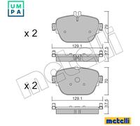 Brake pads 22-1138-0 METELLI for MERCEDES-BENZ E-CLASS E-CLASS T-Model GLC CLS