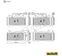 Brake pads 22-1141-0 METELLI for ALFA ROMEO STELVIO
