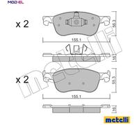 New Brake Pad Set, disc brake for FORD:FIESTA VII 2095160