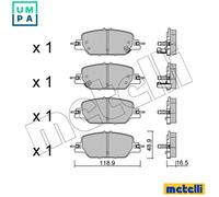 METELLI 22-1154-0 Brake pad set
