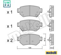 BRAKE PAD SET DISC BRAKE 22-1159-0 FOR MAZDA PY-RPR/ZA/Y8 2.5L SH-VPTR 2.2L