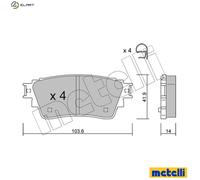 METELLI 22-1160-0 Brake pad set