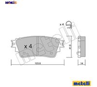METELLI 22-1160-0 Brake pad set
