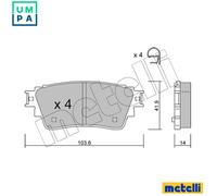 METELLI 22-1160-0 Brake pad set