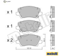 METELLI 22-1165-0 Brake pad set