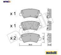 METELLI 22-1166-0 Brake pad set