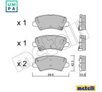 METELLI 22-1166-0 Brake pad set