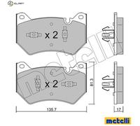 METELLI 22-1170-1 Brake pad set