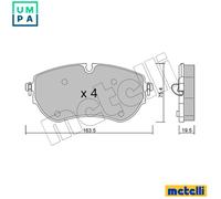 METELLI 22-1172-0 Brake pad set