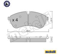 METELLI 22-1173-1 Brake pad set