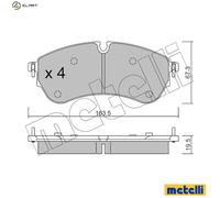 METELLI 22-1173-1 Brake pad set