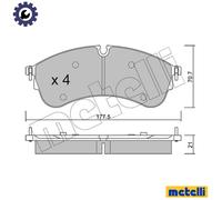 METELLI 22-1174-0 Brake pad set
