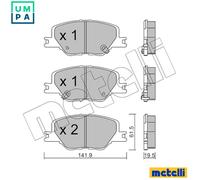 BRAKE PAD SET DISC BRAKE 22-1177-0 FOR VAUXHALL INSIGNIA/Mk/II OPEL 3cyl 1.5L