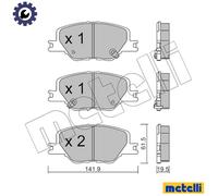 METELLI 22-1177-0 Brake pad set
