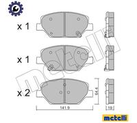 METELLI 22-1178-0 Brake pad set