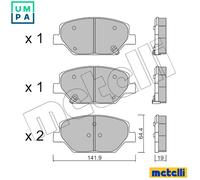 METELLI 22-1178-0 Brake pad set