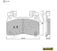 METELLI 22-1179-0 Brake pad set