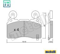 METELLI 22-1179-1 Brake pad set