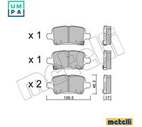 METELLI 22-1180-0 Brake pad set