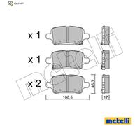 METELLI 22-1180-0 Brake pad set