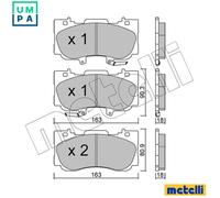METELLI 22-1183-0 Brake pad set